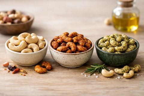 Bio Cashews Geschmacksrichtungen vergleichen
